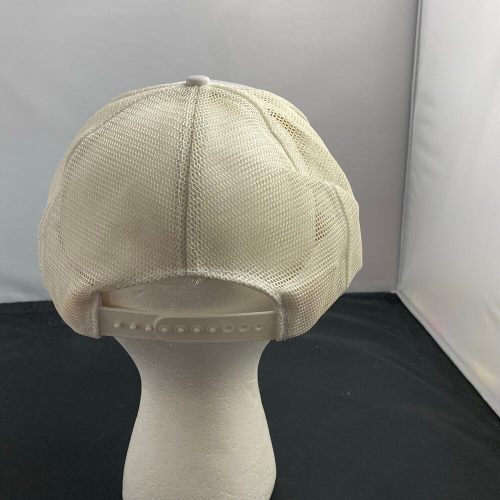 White Vintage Gold Leaf Hat Lewisport Ky Sesquicentennial 1839-1989 Promo Cap - Picture 3 of 6